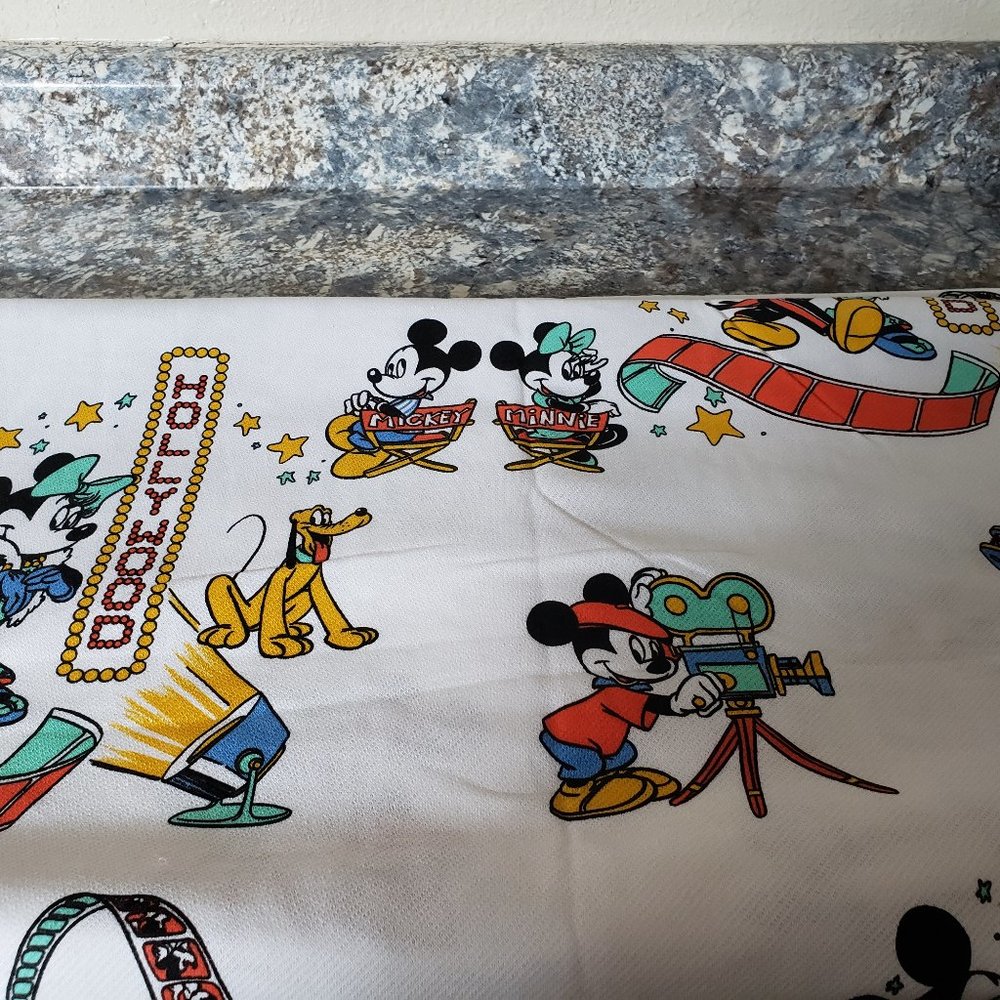 Vintage Disney Hollywood Mickey & Minnie Mouse Fabric - 3yards